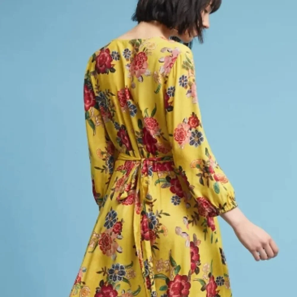 Farm Rio Sunlit Floral Maxi Dress XS $250 - Picture 5 of 12